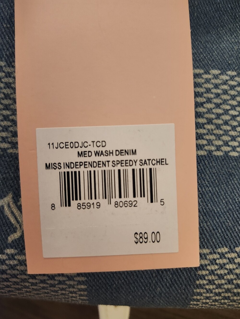 Juicy Couture Blue Check Satchel with White Trim - Picture 11 of 11